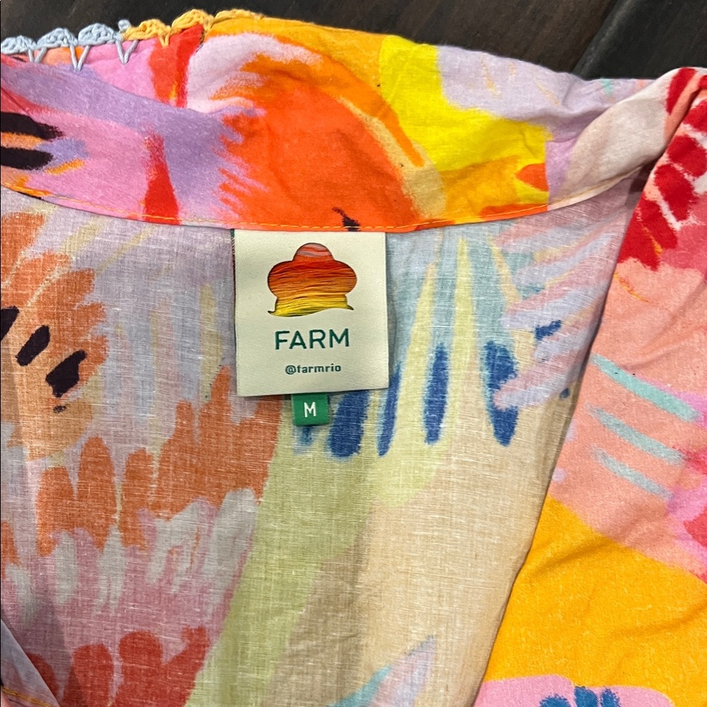 FARM Rio Multicolor Abstract Button Down Shirt - Picture 3 of 4